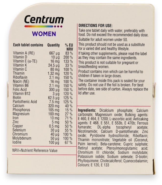 Centrum Women Daily Multivitamin 30 Tablets - 2