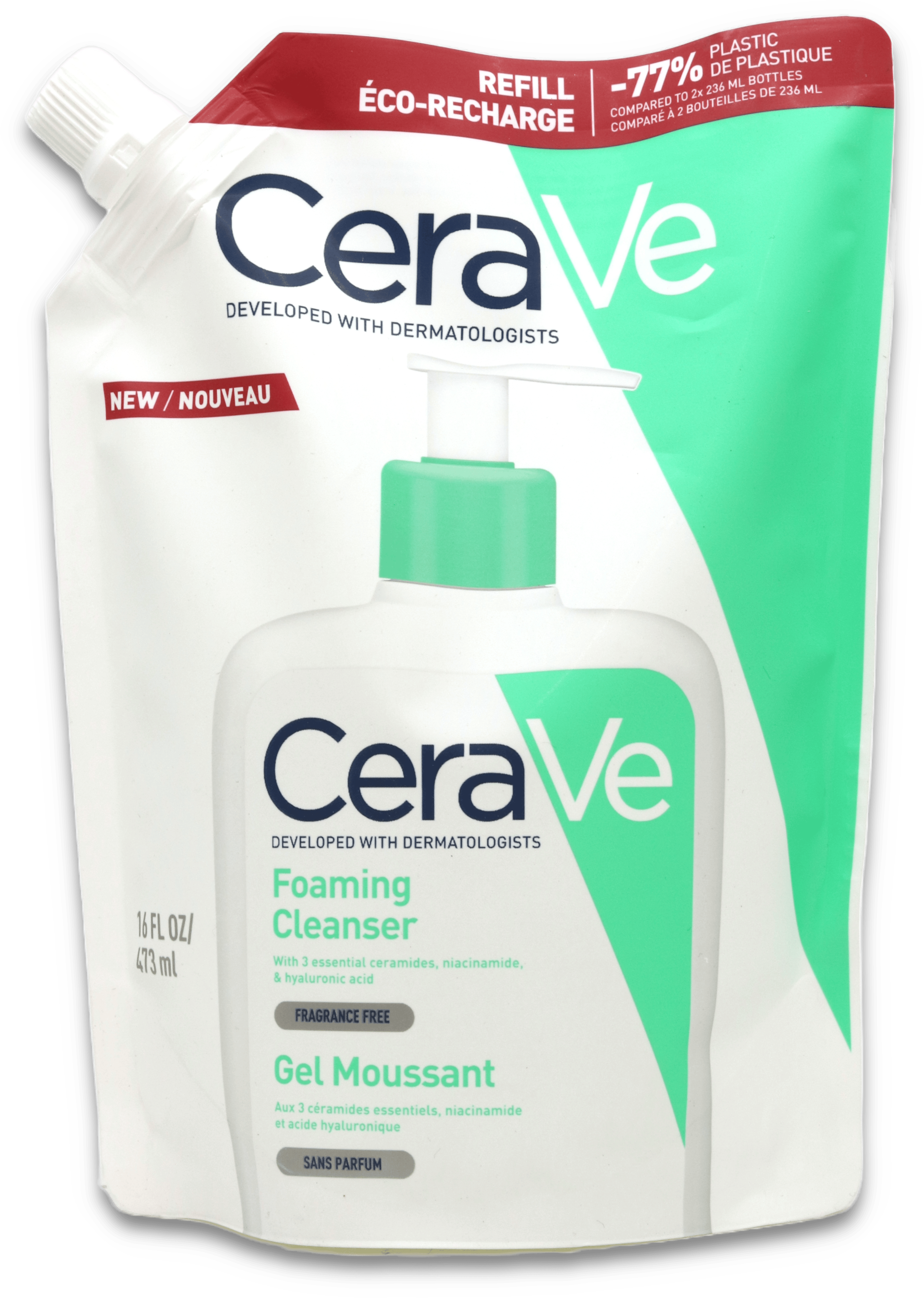 CeraVe Foaming Cleanser Refill Pouch 473ml
