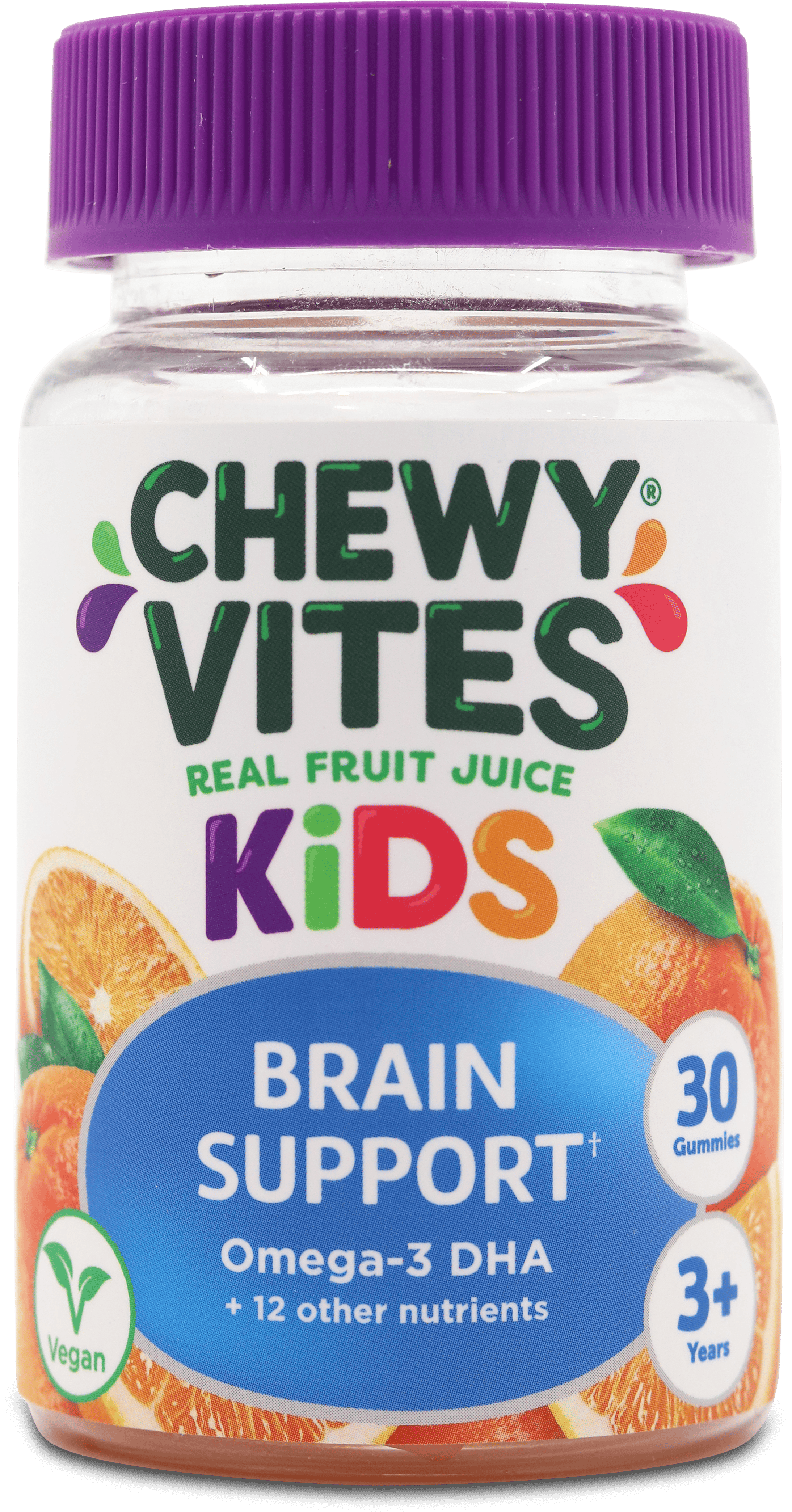 Chewy Vites Kids Brain Support Omega-3 DHA 30 Gummies