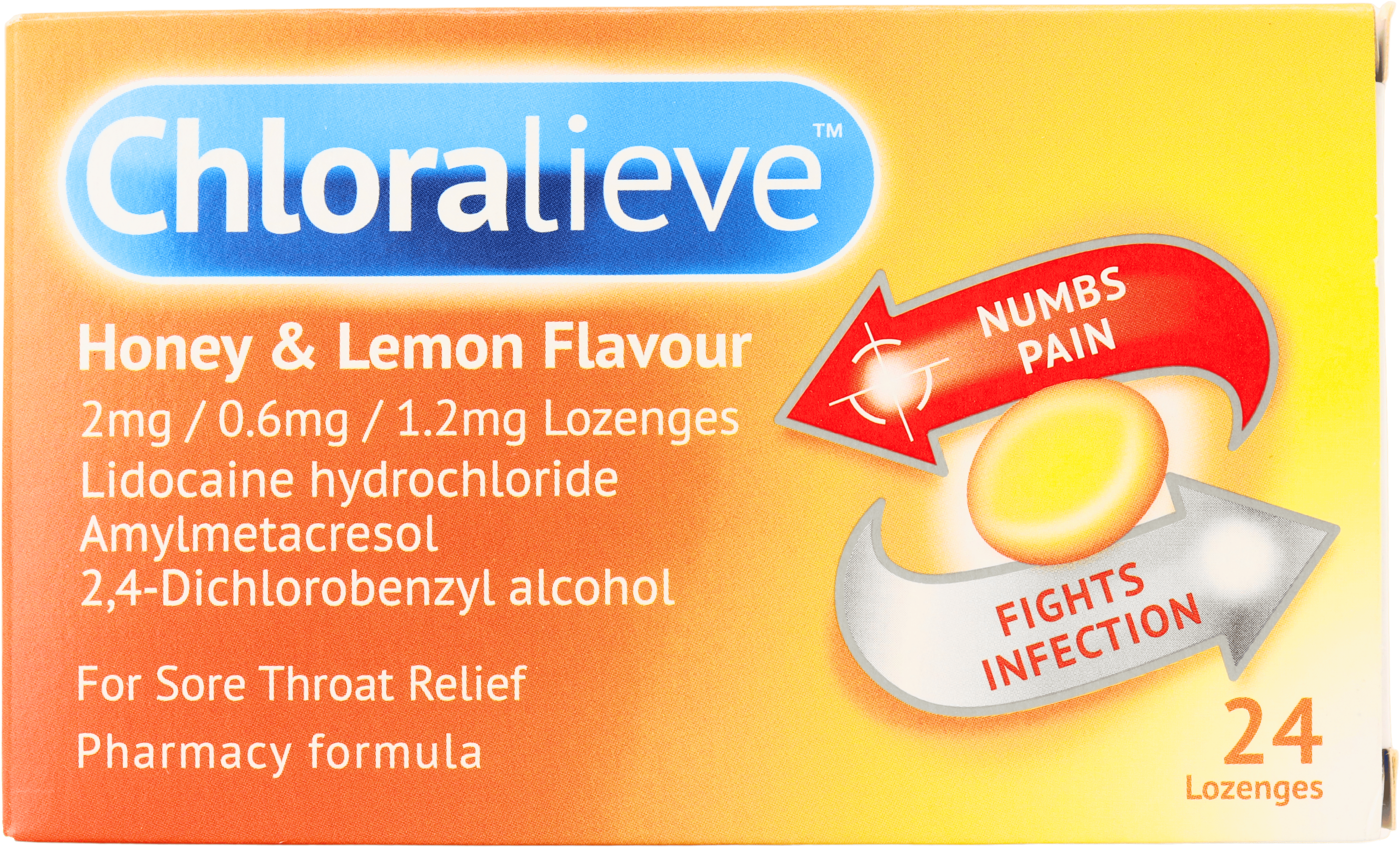 Chloralieve Honey & Lemon 24 Lozenges