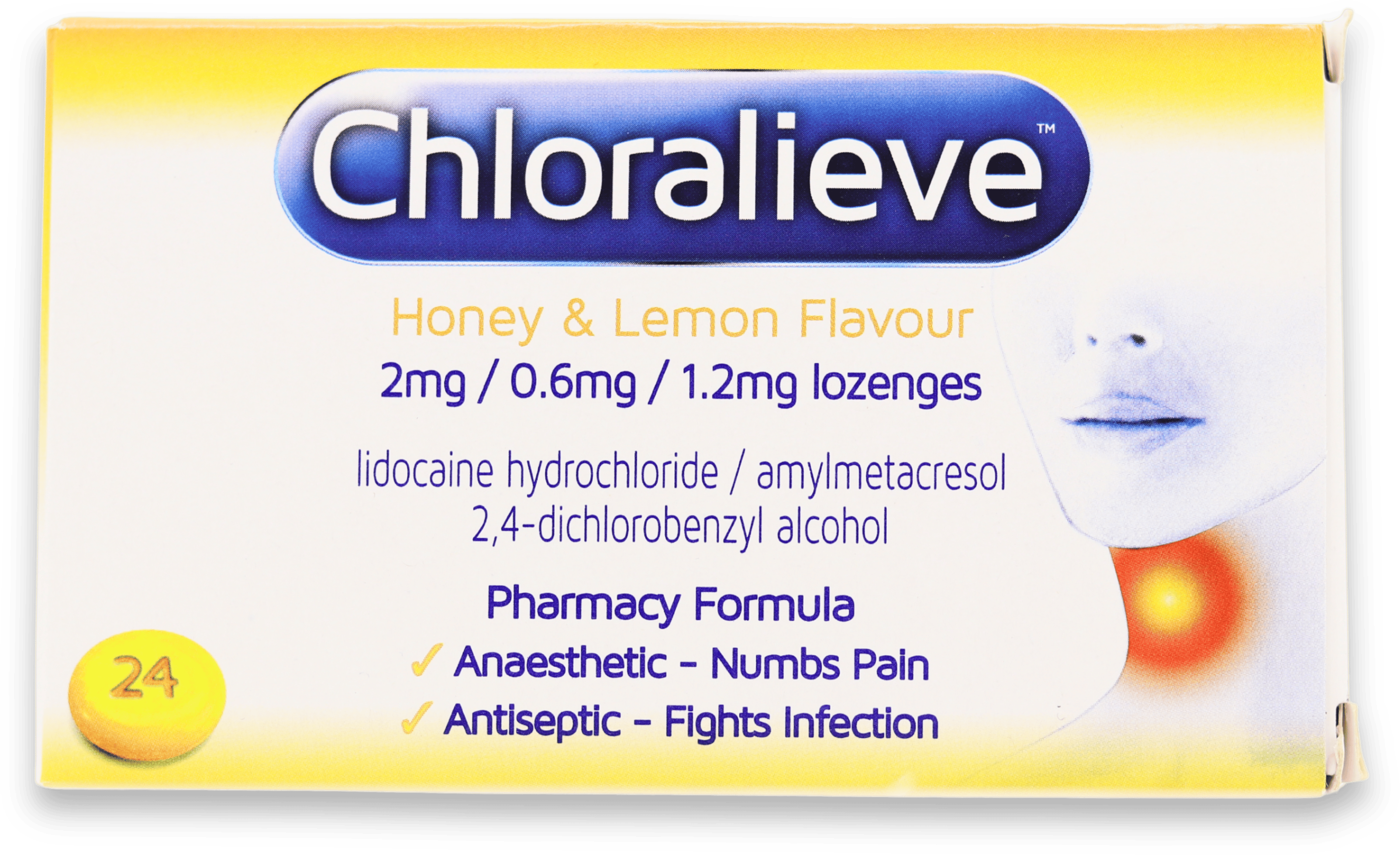 Chloralieve Honey & Lemon 24 Lozenges