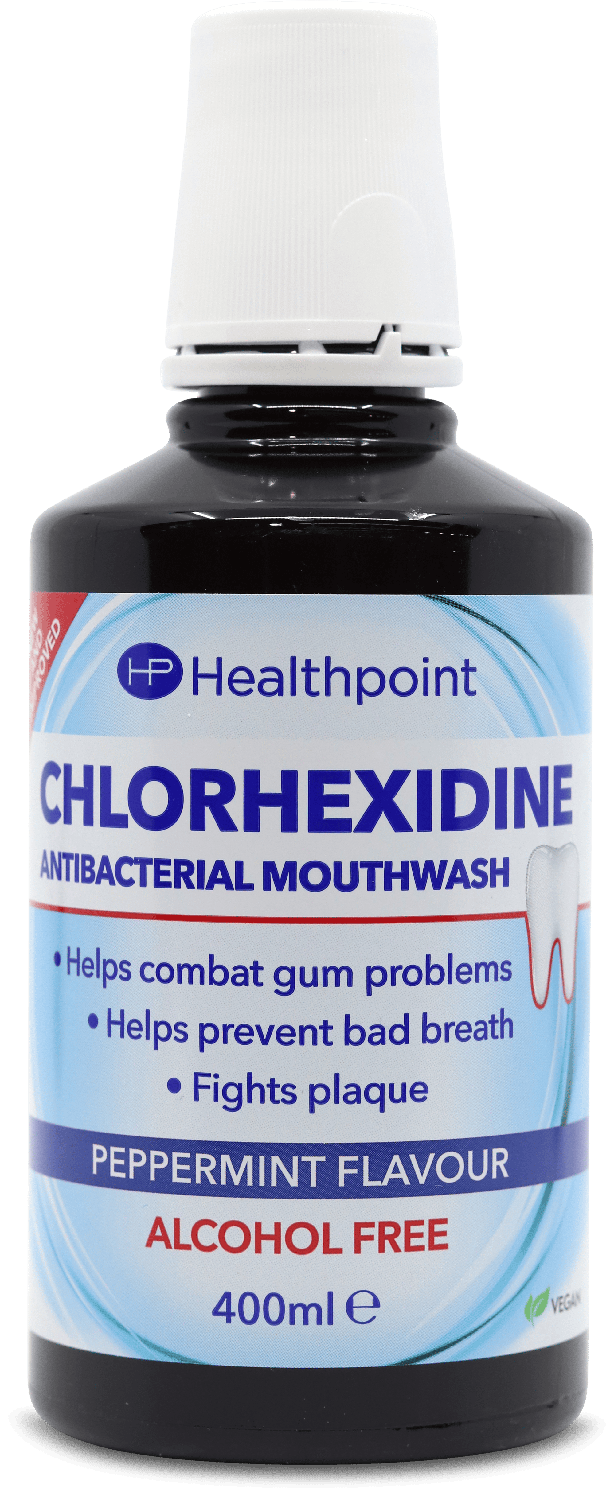 Healthpoint Chlorhexidine Antibacterial Alcohol Free Mouthwash 400ml
