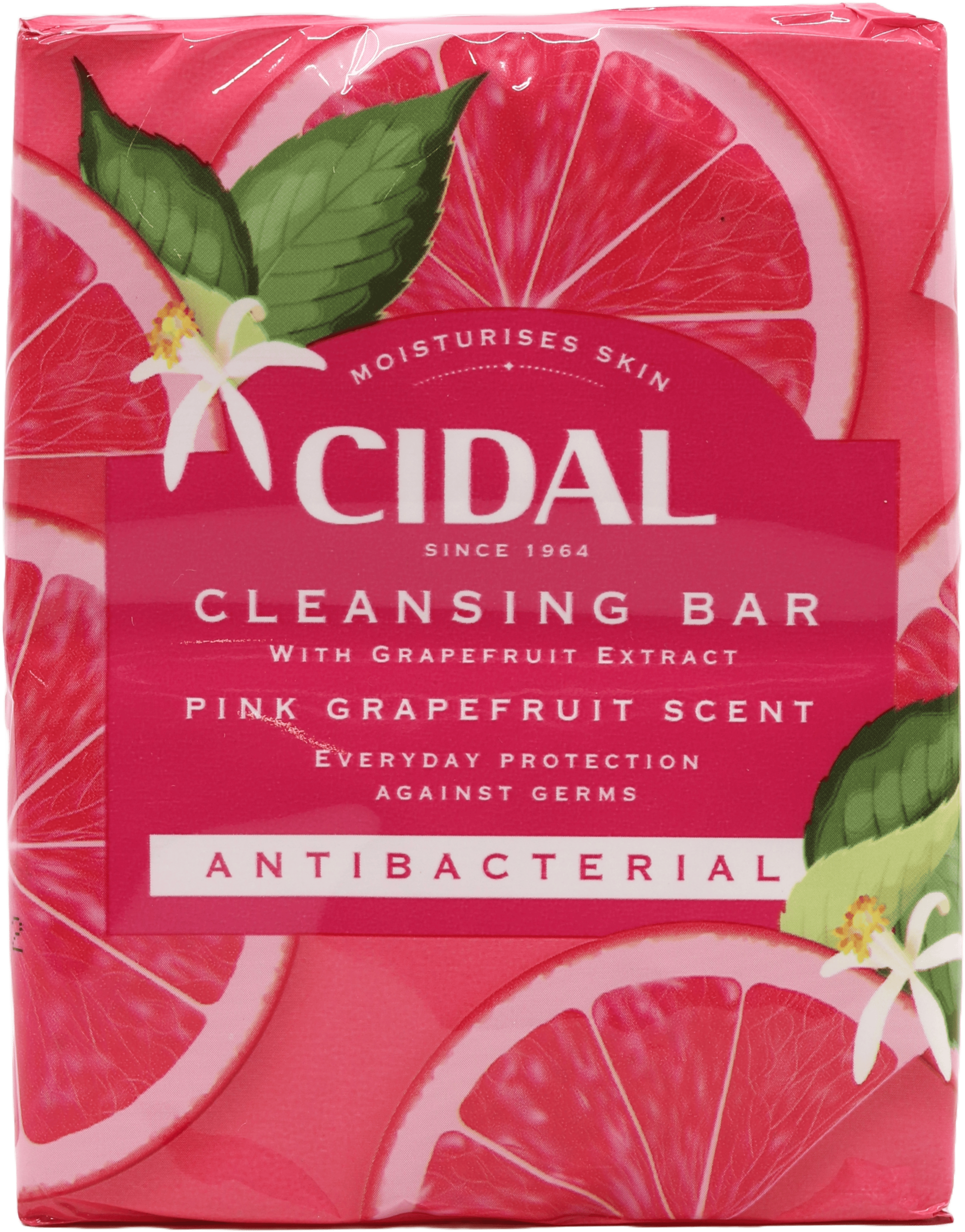 Cidal Pink Grapefruit Antibacterial Cleansing Bars 2 x 100g