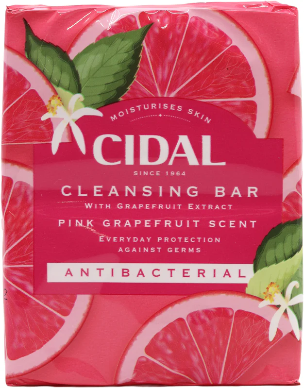 Cidal Pink Grapefruit Antibacterial Cleansing Bars 2 x 100g | medino