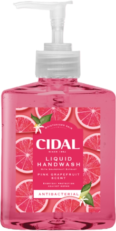Cidal Liquid Handwash Antibacterial Pink Grapefruit 250ml