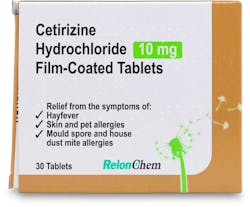 Relonchem Cetirizine Hydrochloride 10mg 30 Tablets