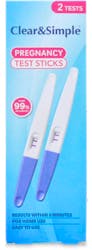 Clear&Simple Pregnancy Test 2 Pack