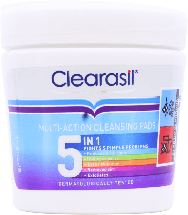 Clearasil 5 In 1 Multi-Action Cleansing Pads 65 Pack