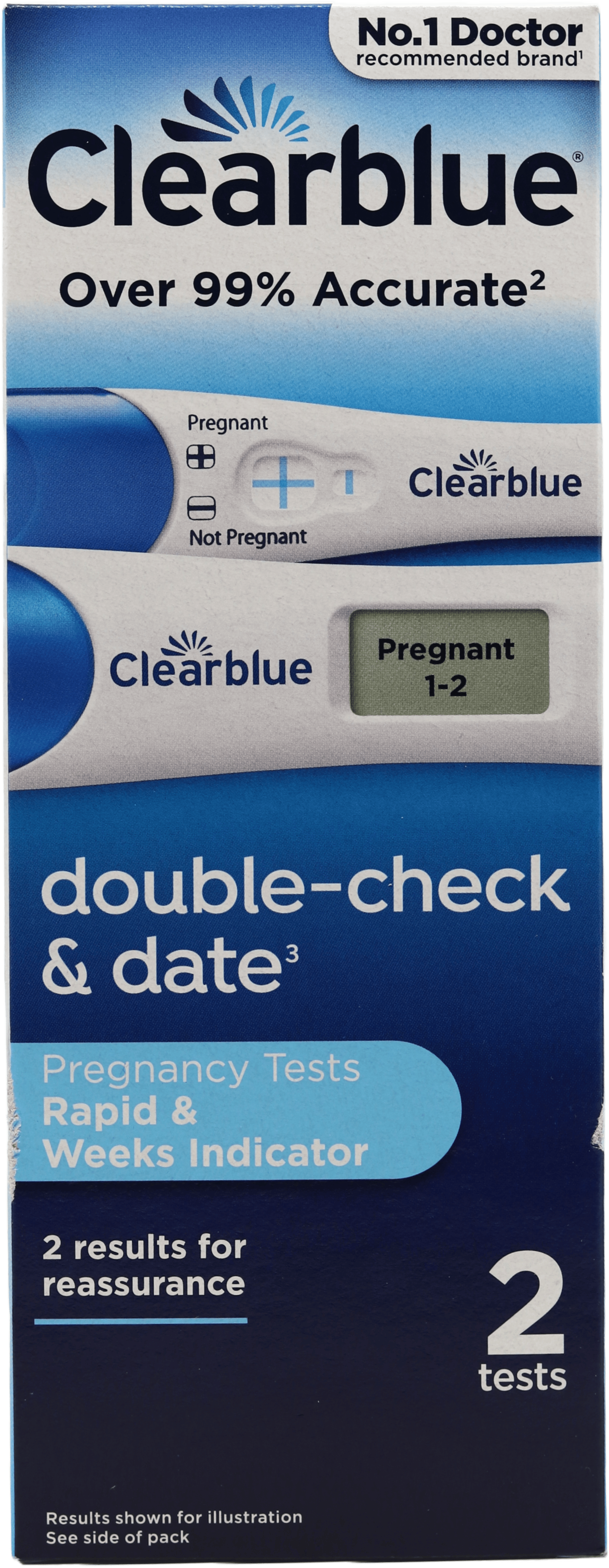 Clearblue Double-Check & Date Pregnancy Test 2 Pack