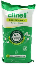 Clinell Biodegradable Surface Wipes 60 Wipes