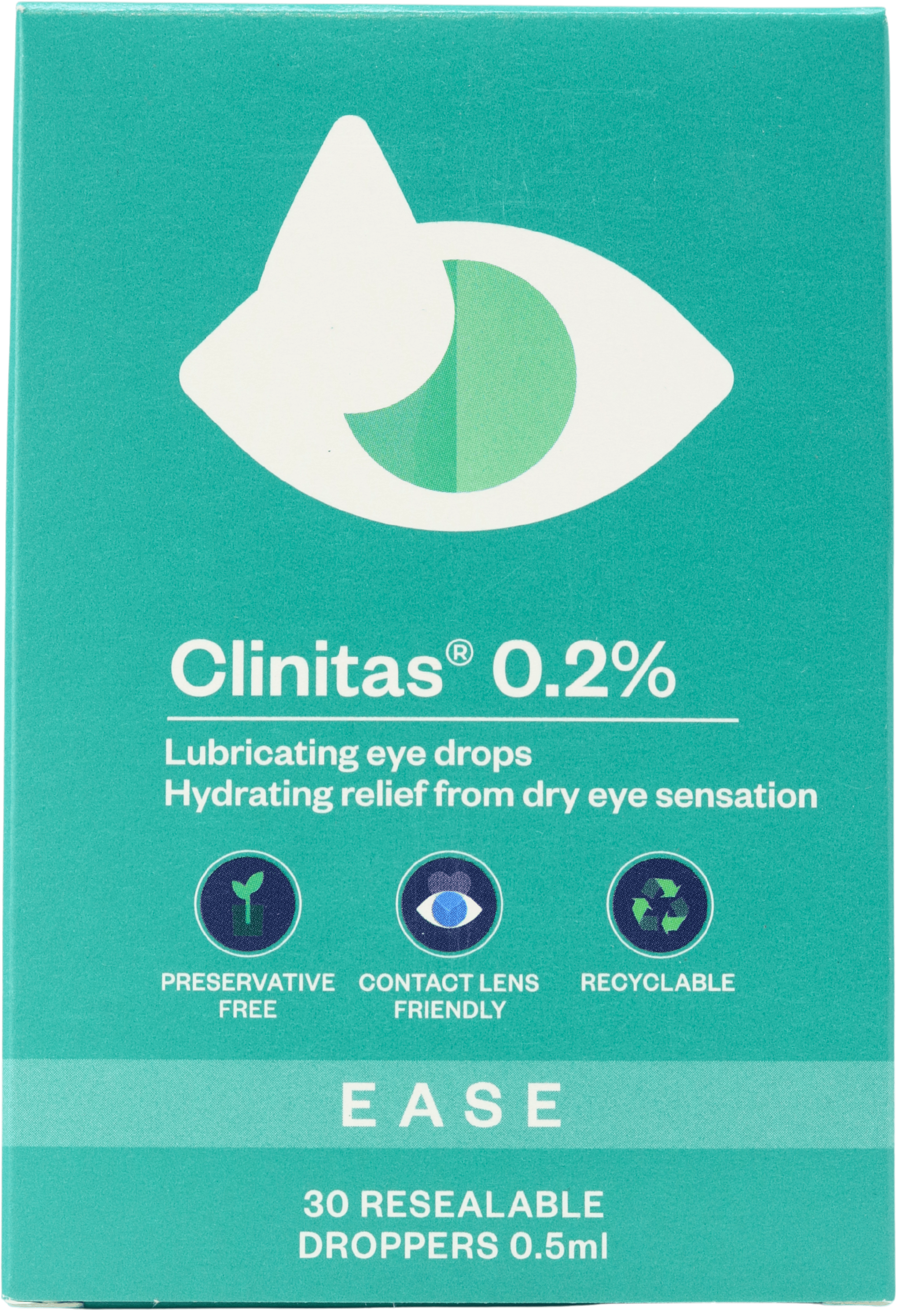 Clinitas 0.2% Lubricant Eye Drops 30 x 0.5ml