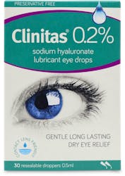 Clinitas 0.2% Lubricant Eye Drops 30 x 0.5ml
