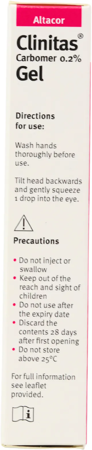 Clinitas Carbomer 0.2% Eye Gel 10g - 2