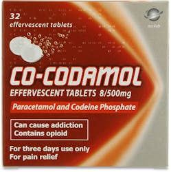 Co-Codamol 32 Effervescent Tablets 8/500mg