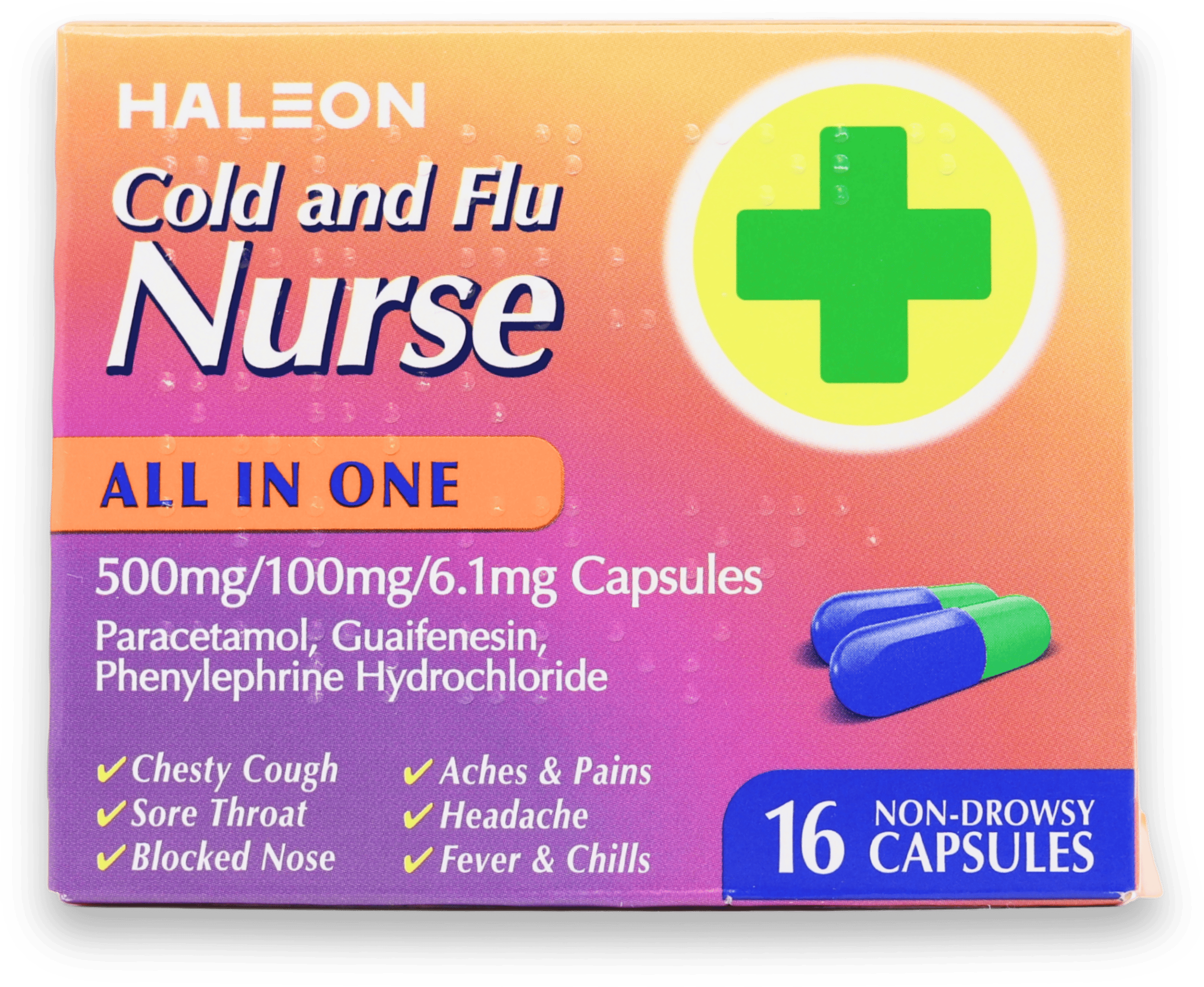 Haleon Cold & Flu Nurse All in One 16 Capsules