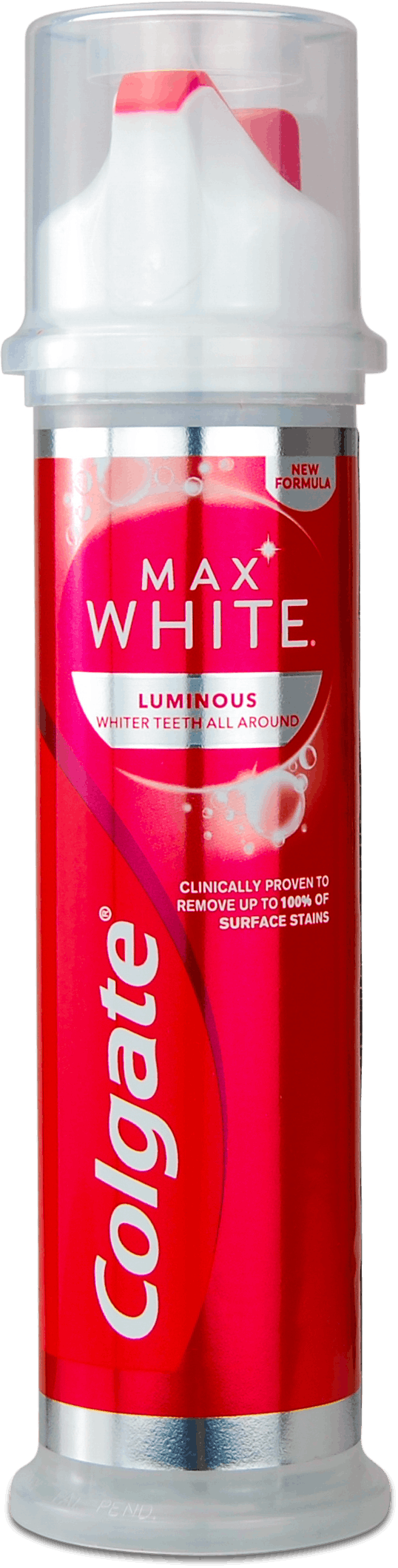 whitening toothpaste in a pump