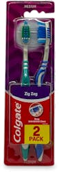 Colgate Medium ZigZag Toothbrush 2 Pack