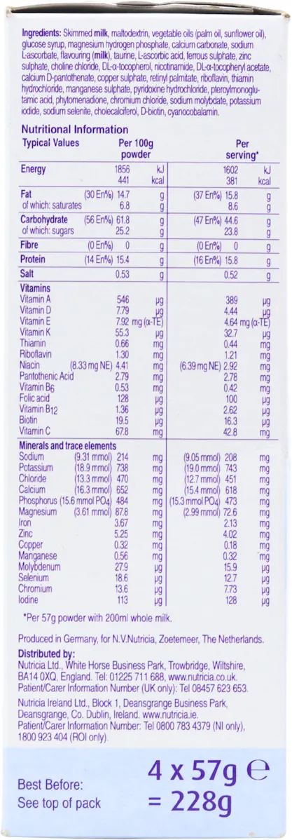 Complan Shake Original Flavour 4 x 57g - 3