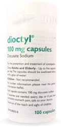 Constipation relief - Dioctyl 100mg 100 Capsules