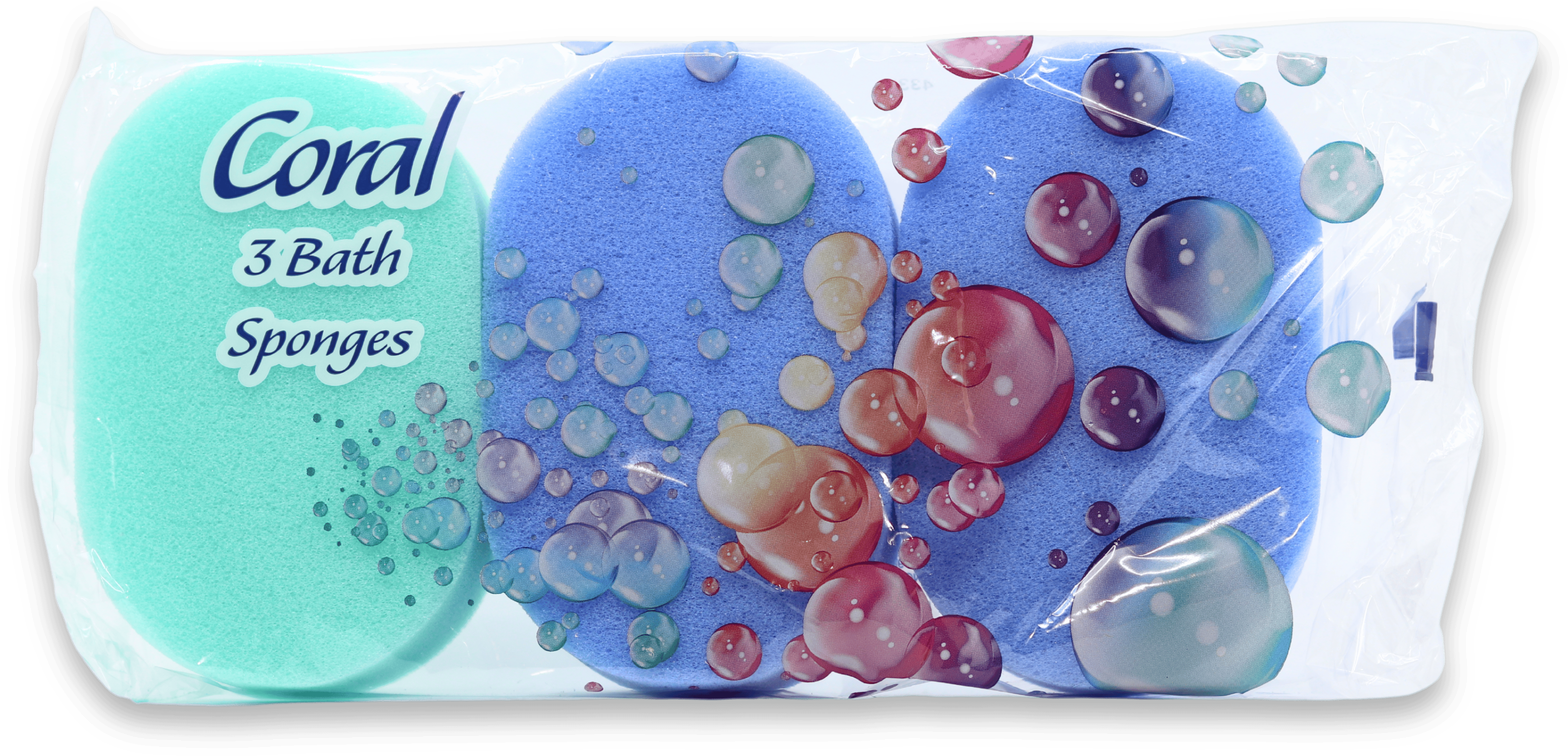 Coral Bath Sponges 3 Pack