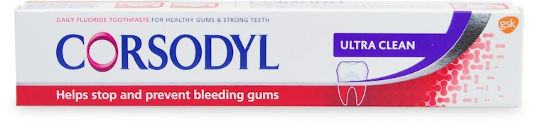 Corsodyl Gum Care Toothpaste Daily Fluoride Ultra Clean 75ml