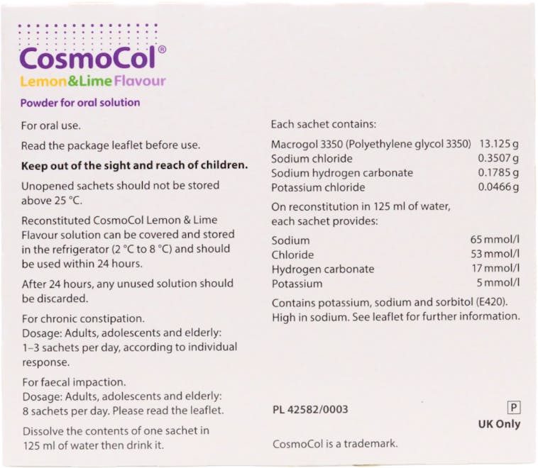 Cosmocol Lemon & Lime 30 Sachets - 2