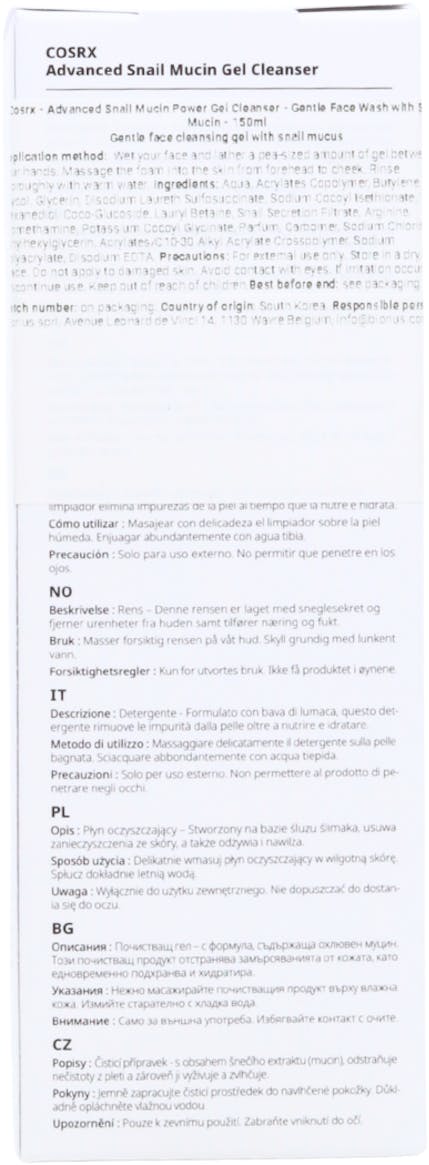 COSRX Advanced Snail Mucin Gel Cleanser 150ml - 2
