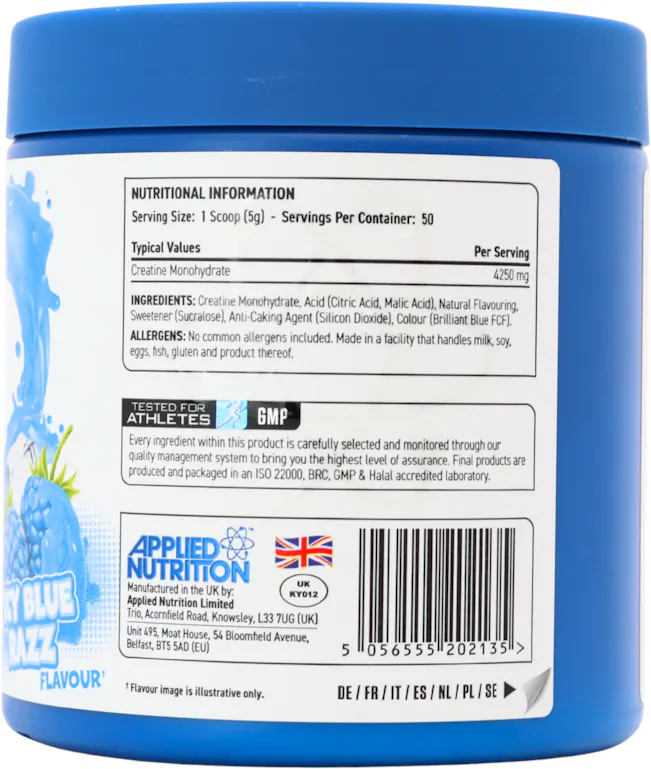 Applied Nutrition Creatine Monohydrate Icy Blue Razz 250g - 2