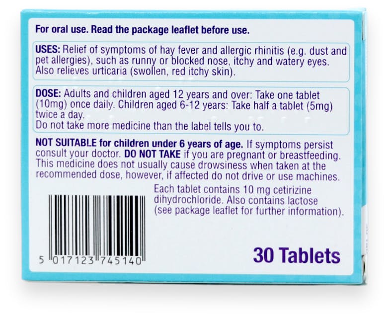 Crescent Allergy and Hayfever Relief 10mg 30 Tablets - 2