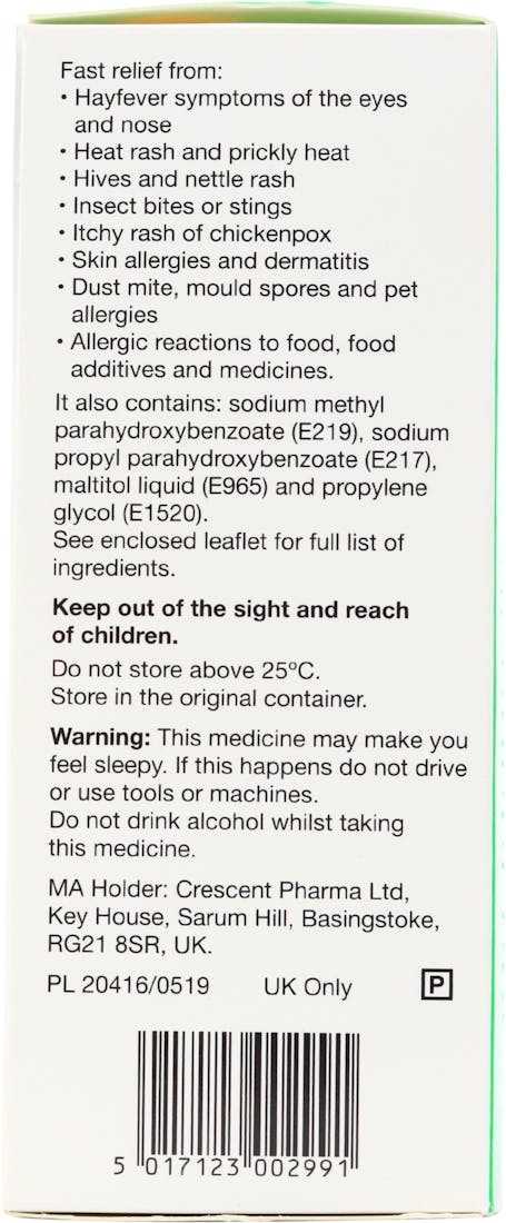 Crescent Chlorphenamine Maleate Oral Solution Strawberry Flavour 2mg/5ml 150ml - 2