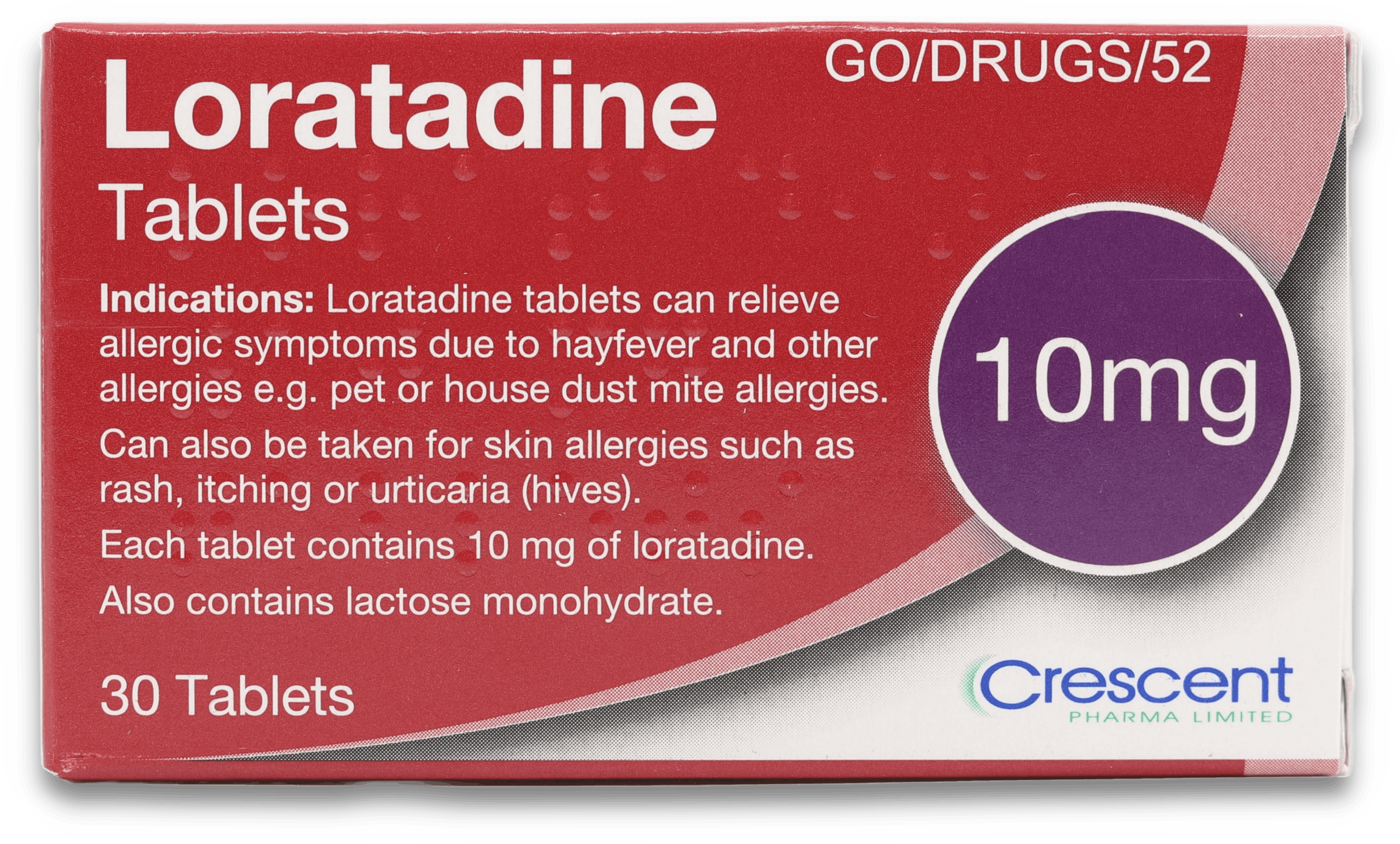 Crescent Loratadine 10mg 30 Tablets
