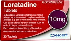 Crescent Loratadine 10mg Tablets 30 Tablets