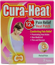 Cura-Heat Pain Relief Heat Patch Period Pain 3 Patches