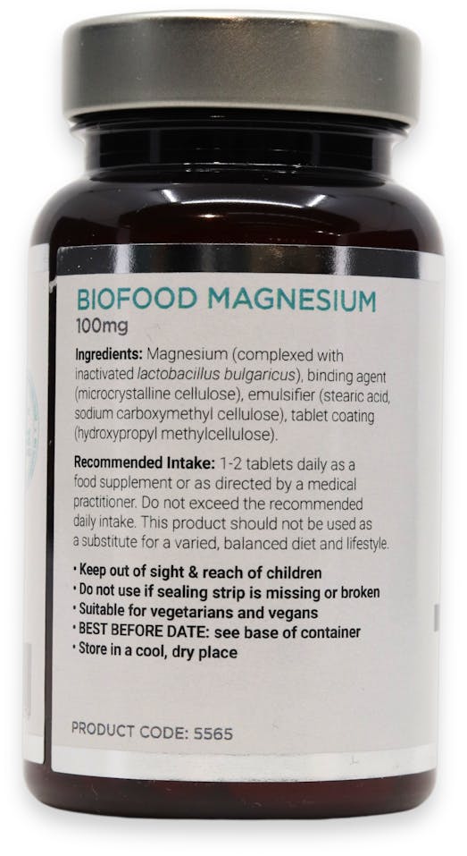 Cytoplan Biofood Magnesium 100mg 60 Tablets - 3