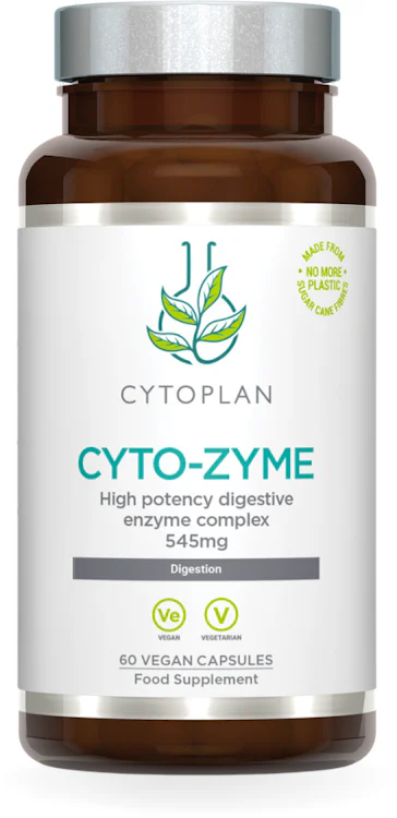 Cytoplan Cyto-Zyme Digestive Enzyme 545mg 60 Capsules | medino