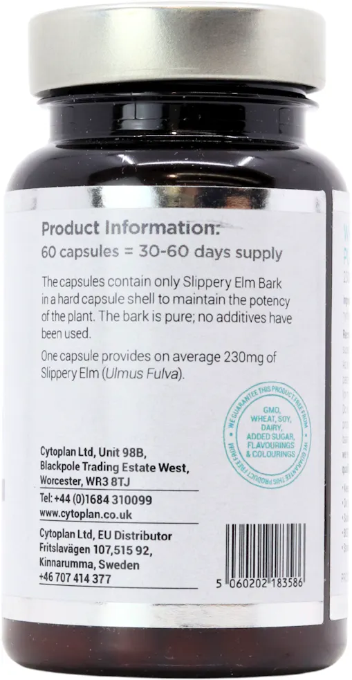 Cytoplan Slippery Elm 230mg 60 Capsules - 2