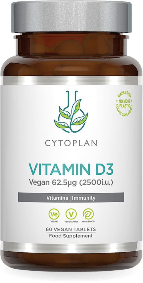 Cytoplan Vegan Vitamin D3 62.5μg 60 Tablets