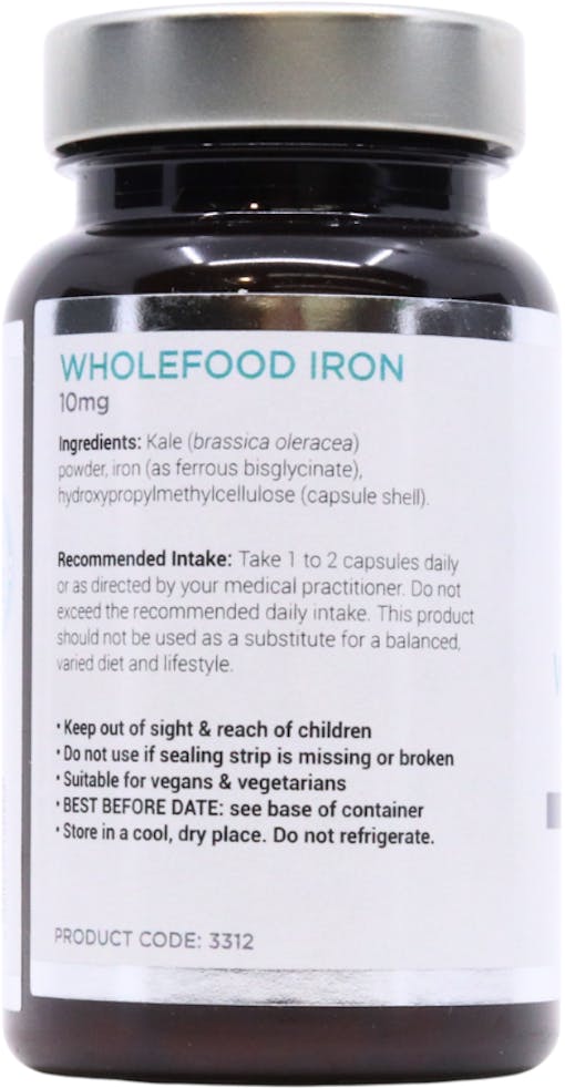 Cytoplan Wholefood Iron 10mg 60 Capsules - 3
