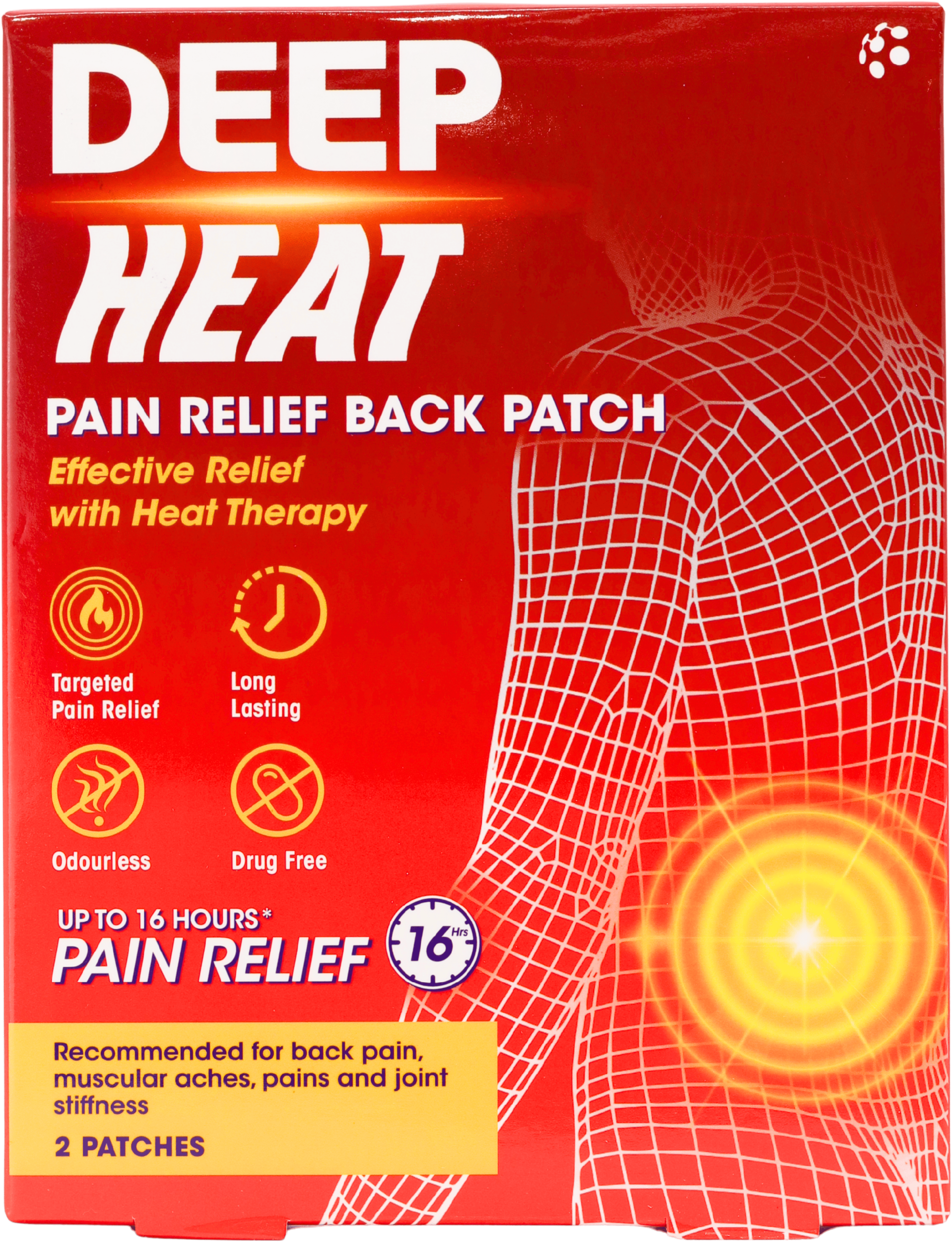 Deep Heat Pain Relief Back Patch 2 Pack