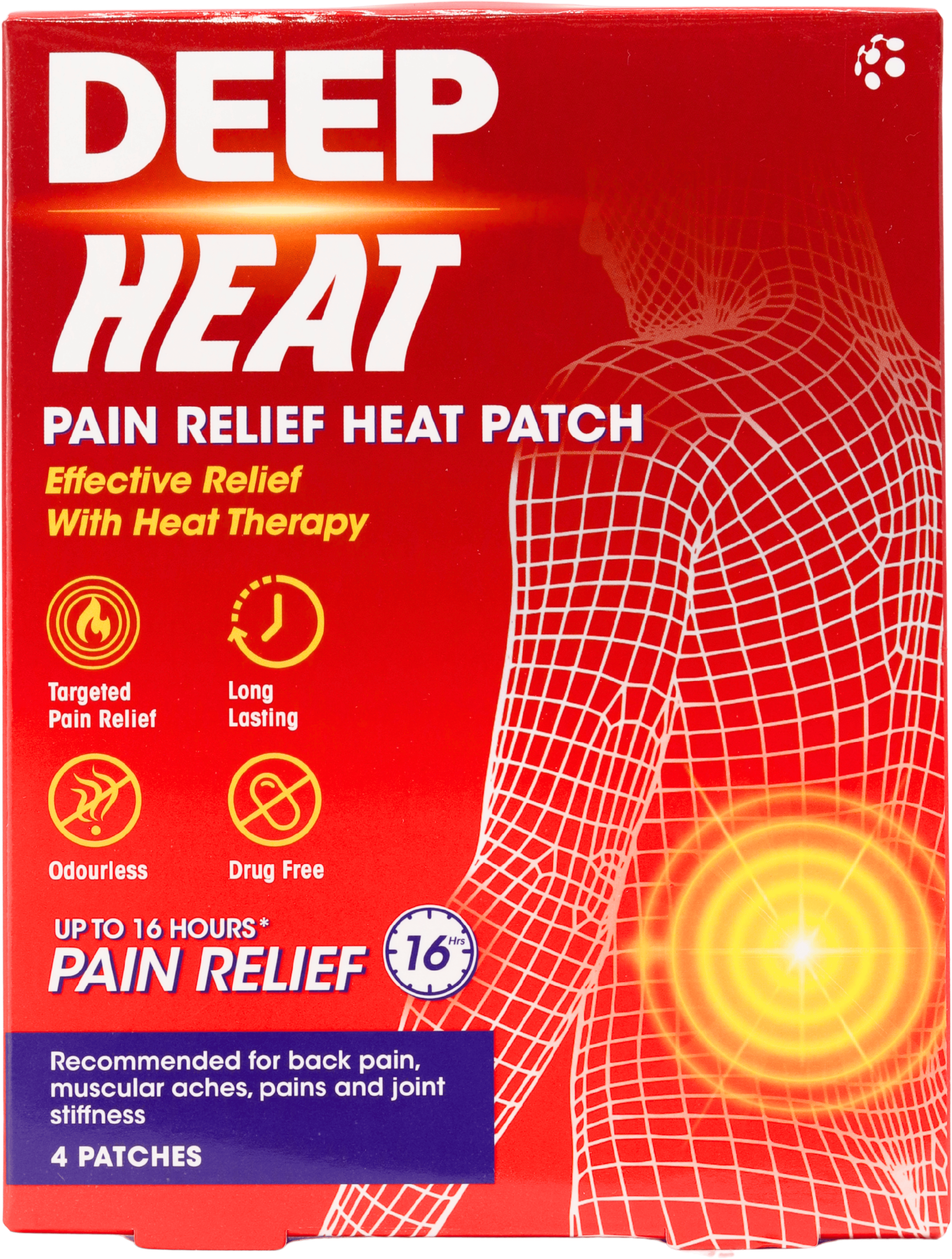 Deep Heat Pain Relief Back Patch 4 Pack
