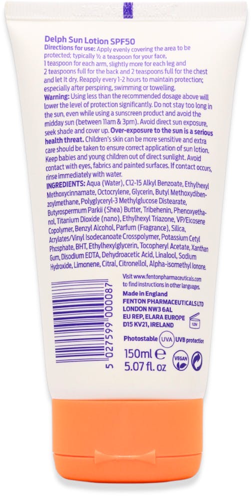 Delph Moisturising Sun Lotion SPF50+ 150ml - 2