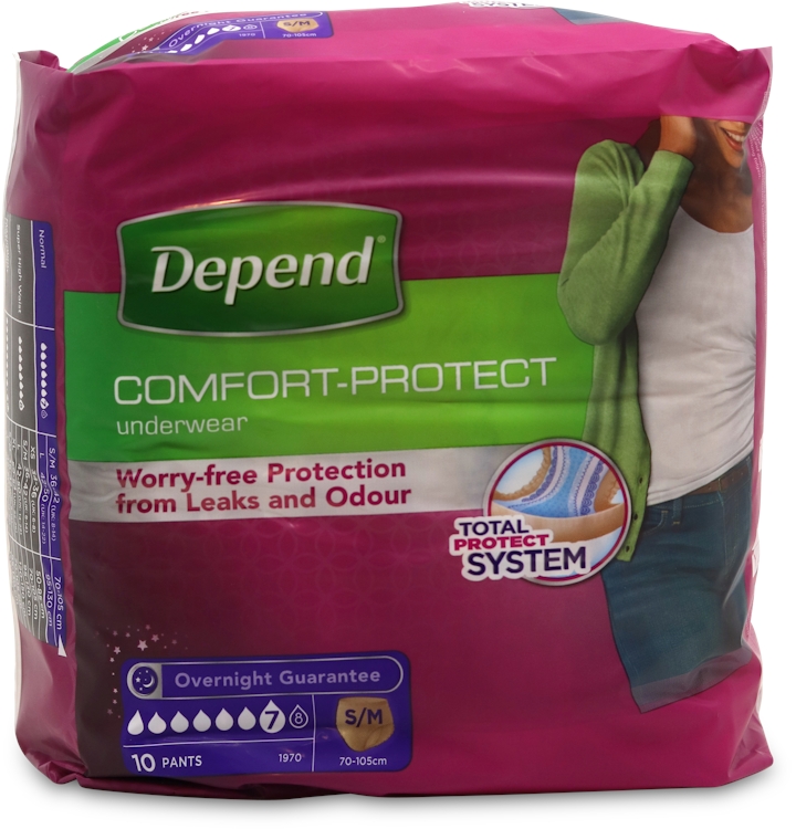 Depend Comfort Protect Pants S/M Pack of 10 C011376