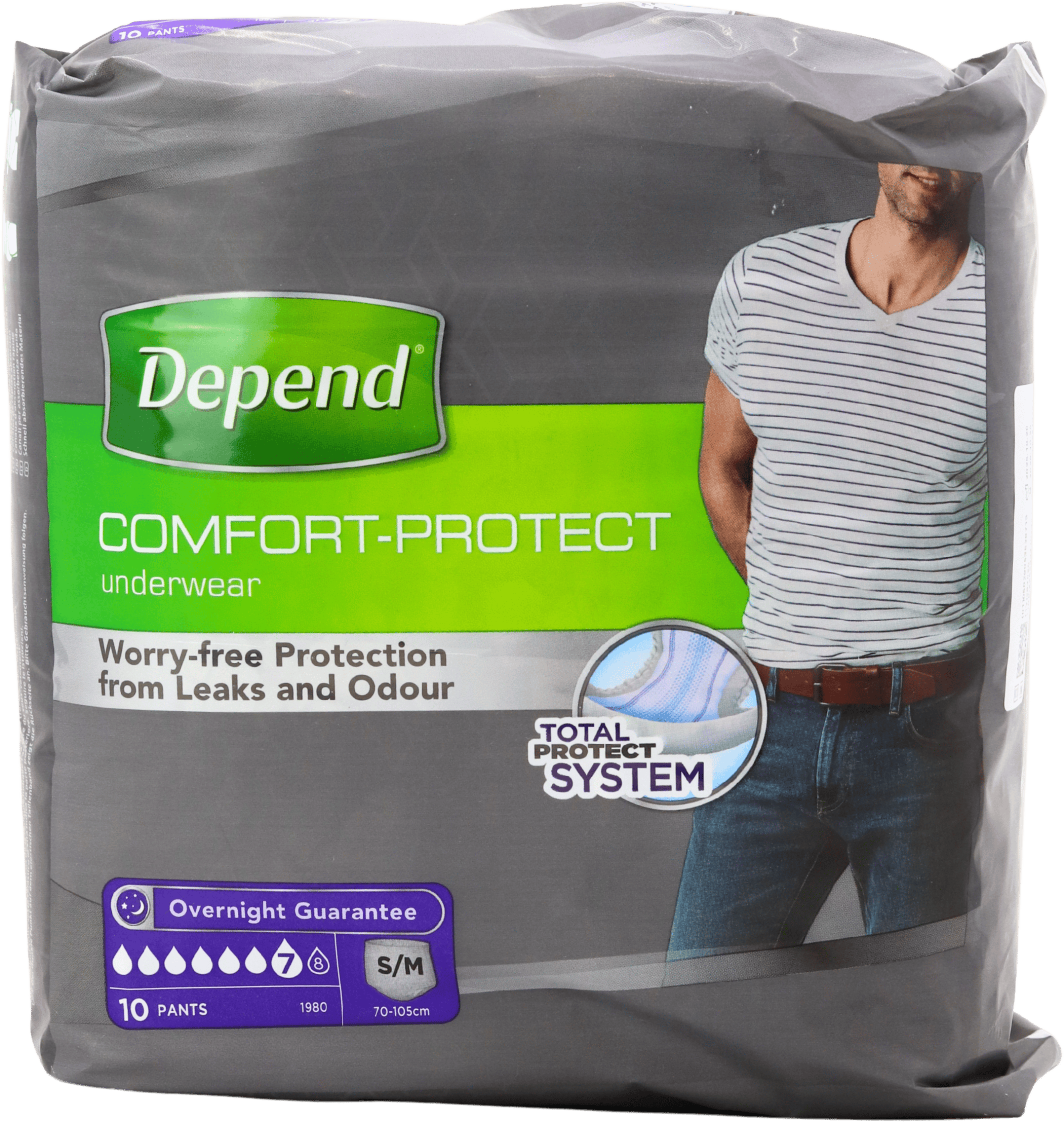 Depend Comfort Protect for Men Small/Medium 10 Pack