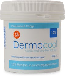 Dermacool 1% Menthol Aqueous Cream Tub 500g