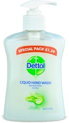 Dettol Liquid Anti-Bacterial Hand Wash Soothing Aloe Vera 250ml