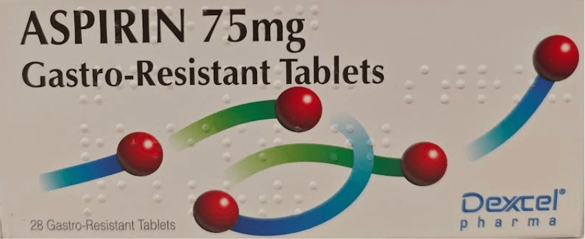 Dexcel Pharma Aspirin Gastro-Resistant 75mg 28 Tablets