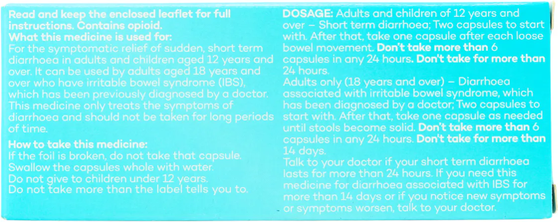 Numark Diarrhoea Relief Loperamide Hydrochloride 2mg 12 Capsules - 2