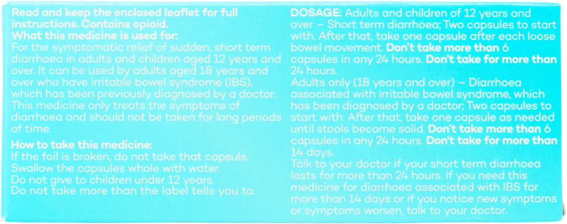 Numark Diarrhoea Relief Loperamide Hydrochloride 2mg 6 Capsules - 2