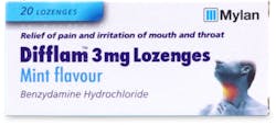 Difflam 3mg Lozenges Mint 20 pack