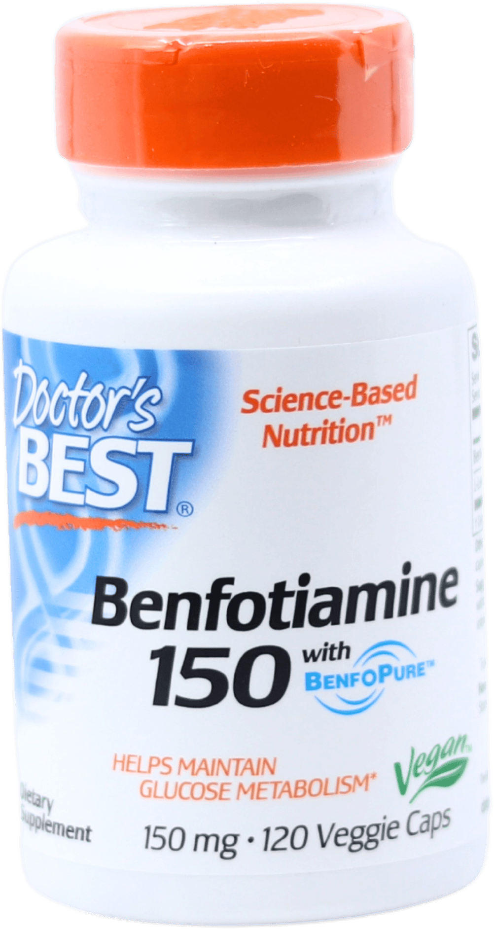 Doctor's Best Benfotiamine 150 with BenfoPure 150 mg 120 Veggie Capsules